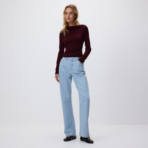 Jeansy straight fit - 34 - niebieski - damska - Reserved - 833IU-05J