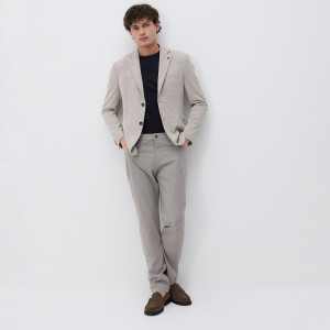Bawełniane spodnie slim fit - 29 - brązowy - męska - Reserved - 8345H-84M