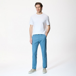 Spodnie chino slim fit - 33 - granatowy - męska - Reserved - 8347H-95X