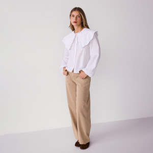 Jeansy barrel leg - 38 - beżowy - damska - Reserved - 834IU-08J