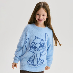 Sweter Lilo i Stitch z wiskozą - 158/164 (12-13 lat) - jasnoniebieski - dziewczynki - Reserved - 835FH-05X