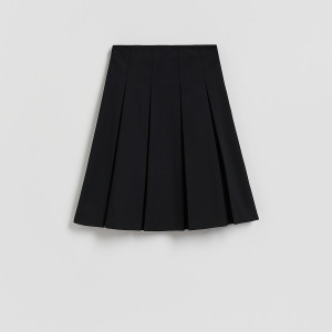 Rozkloszowana spódnica midi - L - czarny - damska - Reserved - 835HS-99X