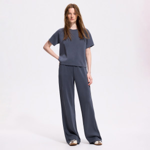 Spodnie z modalem long leg - L - ciemnoszary - damska - Reserved - 835KE-90X