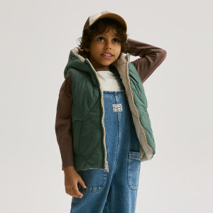 Dwustronna kamizelka - 104 (3-4 lata) - zielony - chłopcy - Reserved - 836HF-87X