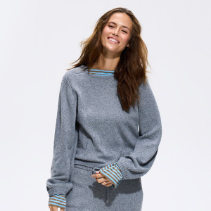 Sweter z domieszką wełny - S - szary - damska - Reserved - 836KN-85M