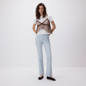 Jeansy flare z wysokim stanem - 34 - niebieski - damska - Reserved - 840IU-05J