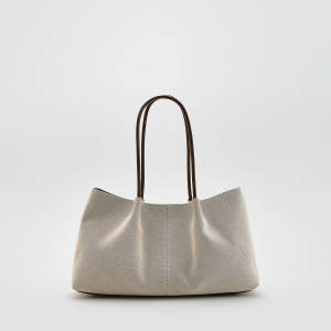 Torebka shopper - ONE SIZE - brązowy - damska - Reserved - 843FC-88X