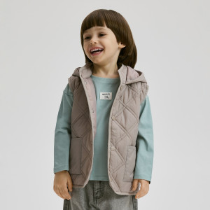 Kamizelka z kapturem - 104 (3-4 lata) - brązowy - chłopcy - Reserved - 846HF-84X