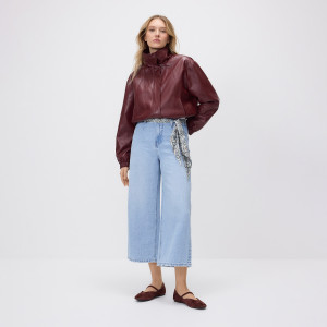 Jeansy culotte z chustką - 36 - niebieski - damska - Reserved - 846IU-05J
