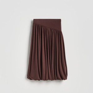 Spódnica typu bombka - L - ciemnobrązowy - damska - Reserved - 856HS-89X