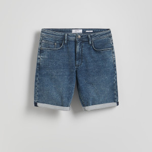 Szorty slim fit z zakładkami - 28 - granatowy - męska - Reserved - 8572H-95J