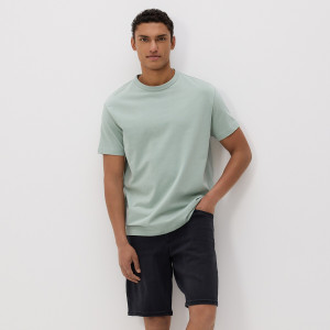 Jeansowe szorty jogger - 29 - czarny - męska - Reserved - 8578H-99J