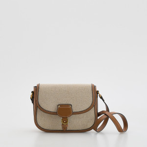 Żakardowa torebka na ramię - ONE SIZE - brązowy - damska - Reserved - 858FC-88X