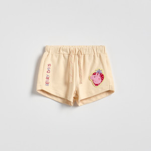 Szorty Świnka Peppa - 104 (3-4 lata) - kremowy - dziewczynki - Reserved - 859HN-02X