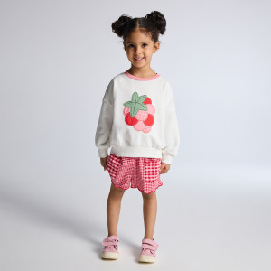 Szorty w kratę - 104 (3-4 lata) - różowy - dziewczynki - Reserved - 862HN-38X