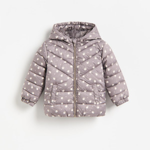 Pikowana kurtka z kapturem - 80 (9-12 m.) - brązowy - dziewczynki - Reserved - 863JQ-84X