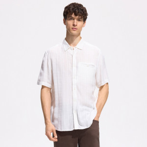 Koszula regular fit w kratę - S - biały - męska - Reserved - 866FS-00X