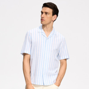 Bawełniana koszula comfort fit - L - jasnoniebieski - męska - Reserved - 867FS-05P