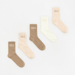 Skarpetki 5 pack - 37/39 - kremowy - chłopcy - Reserved - 869JX-02X