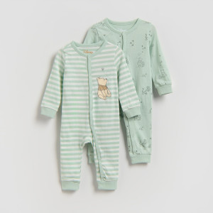 Pajacyk Kubuś i Przyjaciele 2 pack - 62/68 (1-6 m.) - jasnozielony - chłopcy - Reserved - 872IN-07X