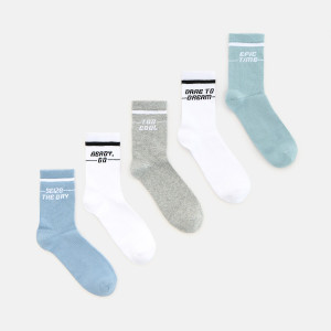 Skarpetki 5 pack - 25/27 - niebieski - chłopcy - Reserved - 872JX-55X