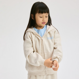 Bluza z napisem na plecach - 116 (5-6 lat) - beżowy - dziewczynki - Reserved - 877HV-08M