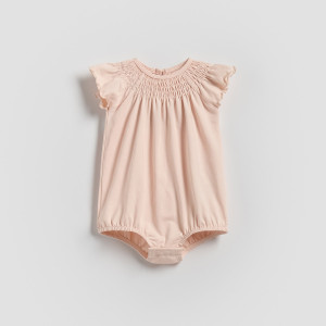 Body z falbankami - 62 (1-3 m.) - pastelowy róż - dziewczynki - Reserved - 880CY-03X