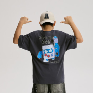T-shirt Brawl Stars - 140 (9 lat) - granatowy - chłopcy - Reserved - 883HR-59X