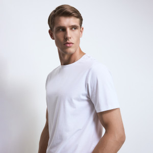 T-shirt regular z modalem - XL - biały - męska - Reserved - 883KS-00X