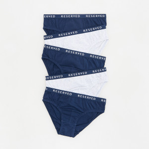 Bawełniane slipy 5 pack - 110/116 (4-6 lat) - granatowy - chłopcy - Reserved - 885JX-59X