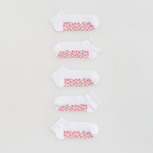 Skarpetki 5 pack - 25/27 - biały - dziewczynki - Reserved - 886IV-00X