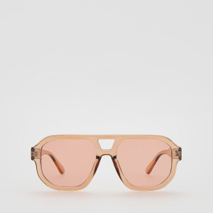 Okulary przeciwsłoneczne - ONE SIZE - złamana biel - damska - Reserved - 887ID-01X