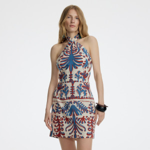 Wzorzysta sukienka mini - XL - wielobarwny - damska - Reserved - 888GB-MLC