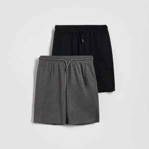 Szorty piżamowe 2 pack - 110/116 (4-6 lat) - czarny - chłopcy - Reserved - 889JJ-99M