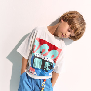 Bawełniany t-shirt - 146 (10 lat) - złamana biel - chłopcy - Reserved - 890IX-01X