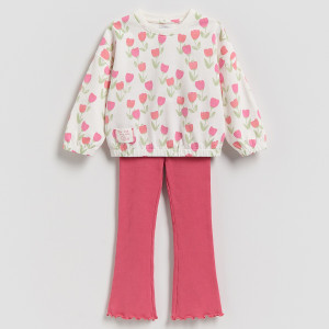 Bawełniany komplet - 86 (12-18 m.) - wielobarwny - dziewczynki - Reserved - 898HT-MLC