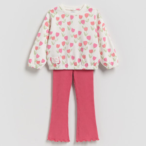 Bawełniany komplet - 116 (5-6 lat) - wielobarwny - dziewczynki - Reserved - 898HT-MLC