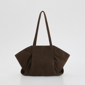 Zamszowa torebka shopper - ONE SIZE - brązowy - damska - Reserved - 900CM-88X