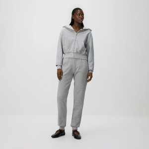 Spodnie dresowe long leg - L - jasnoszary - damska - Reserved - 902HS-09M