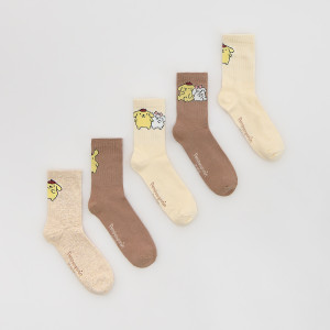Skarpetki 5-pack Pompompurin - 25/27 - wielobarwny - dziewczynki - Reserved - 902IH-MLC