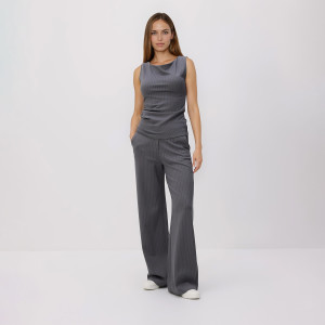 Spodnie z wiskozą - S - jasnoszary - damska - Reserved - 903HS-09X