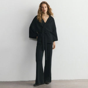 Luźne spodnie z modalem - M - czarny - damska - Reserved - 904HS-99X