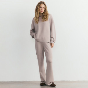 Luźne spodnie z modalem - L - beżowy - damska - Reserved - 905HS-08X