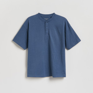 Bawełniany t-shirt - 164 (13 lat) - jasnoniebieski - chłopcy - Reserved - 905IX-50X