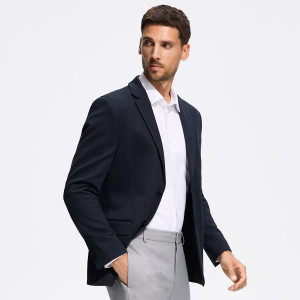 Marynarka slim fit - S - granatowy - męska - Reserved - 905KD-59X