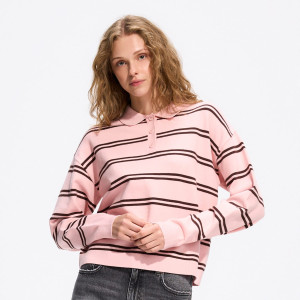 Sweter polo - S - różowy - damska - Reserved - 906KL-30X