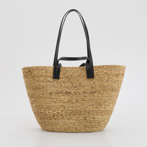 Pleciona torebka shopper - ONE SIZE - czarny - damska - Reserved - 908CM-99X