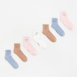 Skarpetki 7 pack Pusheen - 31/33 - wielobarwny - dziewczynki - Reserved - 909IH-MLC
