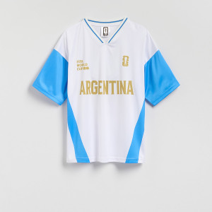 T-shirt FIFA World Cup - 134 (8 lat) - biały - chłopcy - Reserved - 920IX-00X