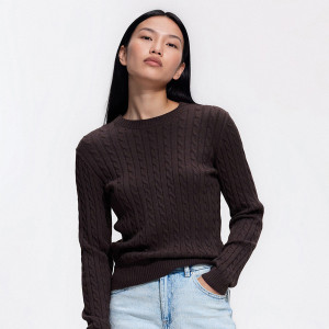 Sweter z domieszką wiskozy - L - brązowy - damska - Reserved - 920KK-88X